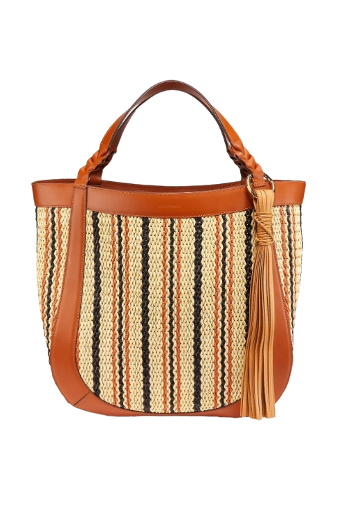 Albers Raffia Stripe Tote