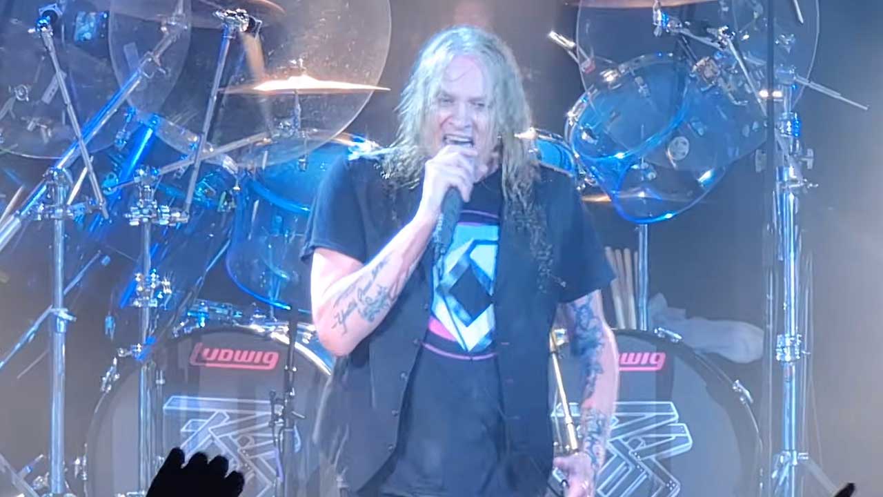 Sebastian Bach onstage with Twisted Sister