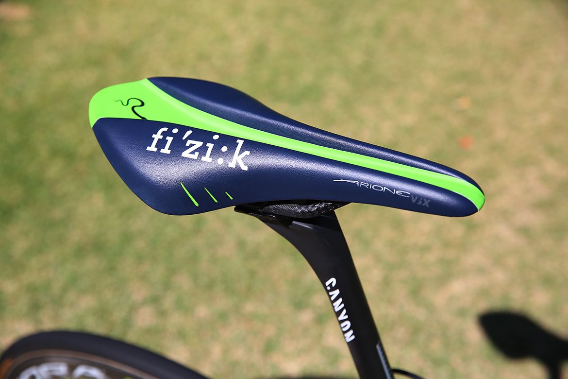 Jasha S&uuml;tterlin's Canyon equipped with a Fizik Arione