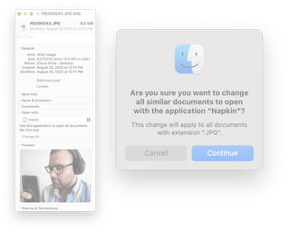 Change Default App On macOS: Click Change All and then click continue.