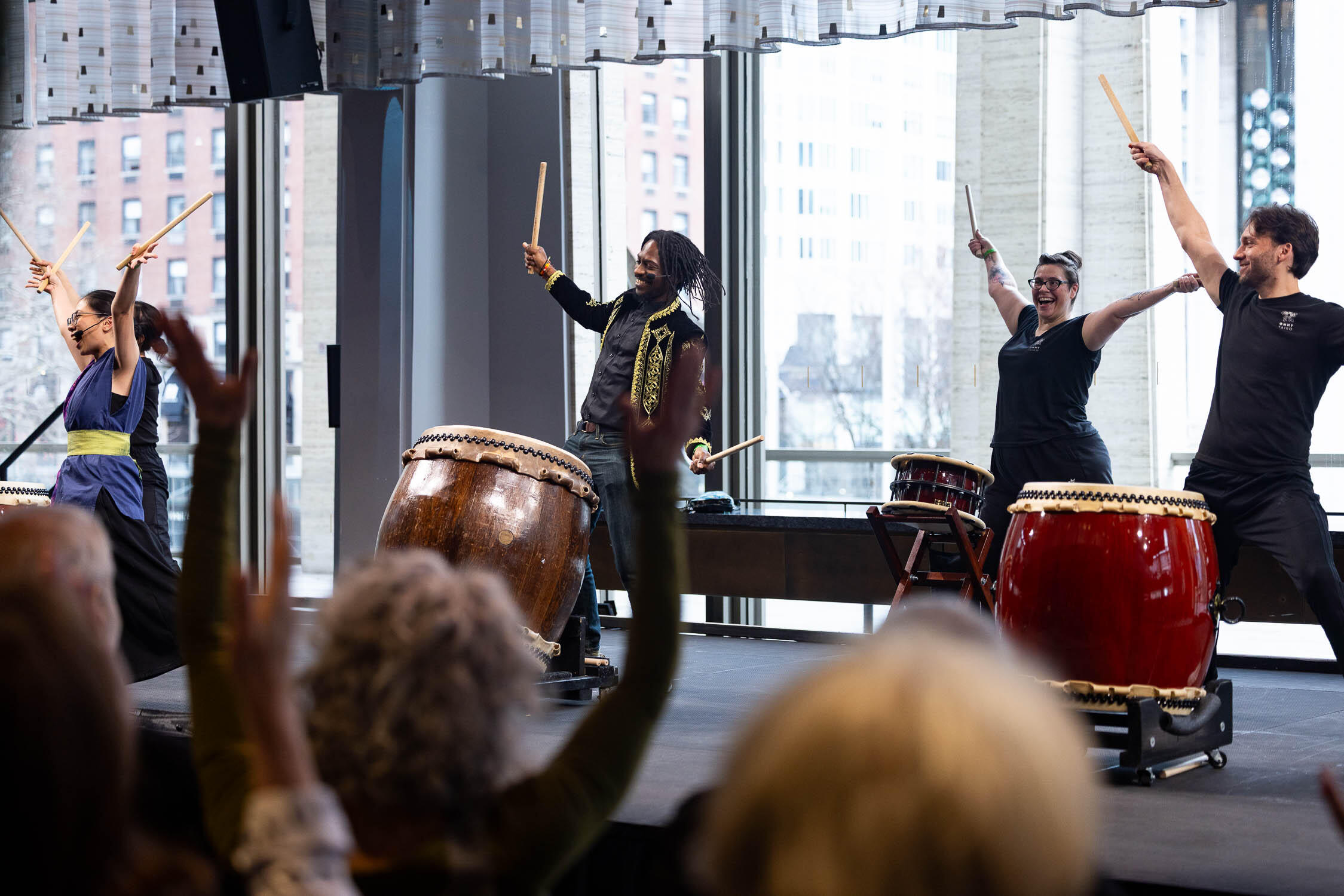 Japanese Drumming OMNY Taiko and Dr. Aza Allsop at Heartbeat Summit at Lincoln Center