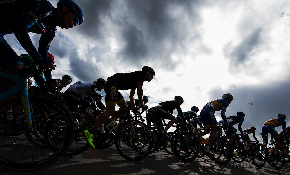 Cyclists ride during the 198,5 km second stage of the Arctic Race of Norway between Mo i Rana and Sandnessjoen