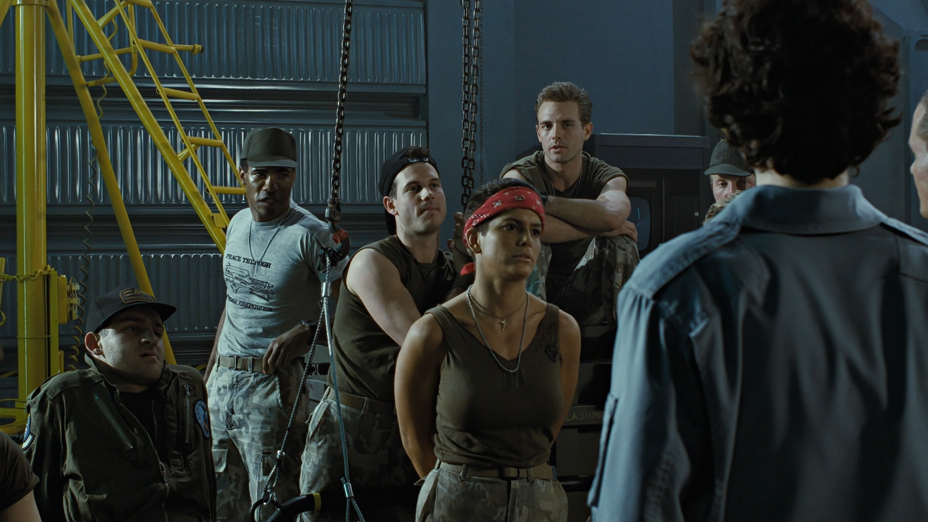 Screenshot from the 1986 sci-fi movie 