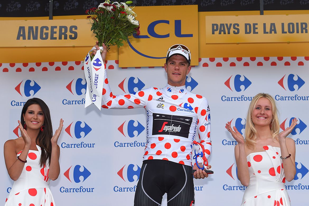 Jasper Stuyven (Trek-Segafredo) in the mountains jersey