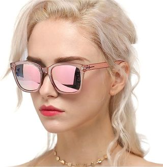 Mens Sunglasses Shades for Women Bold Designer Look Mirrored Oversized  Festival Womens Men Sunnies Blade Silver