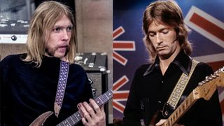 LEFT: Duane Allman in the studio in October 1969 in Muscle Shoals, Alabama.RIGHT: Eric Clapton performs with Derek & the Dominos on The Johnny Cash Show, Nov. 1970 