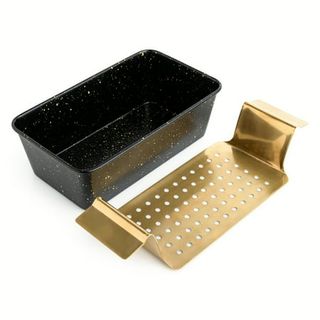 Thyme & Table Non-Stick Loaf Pan With Handled Stainless Steel Trivet for Serving