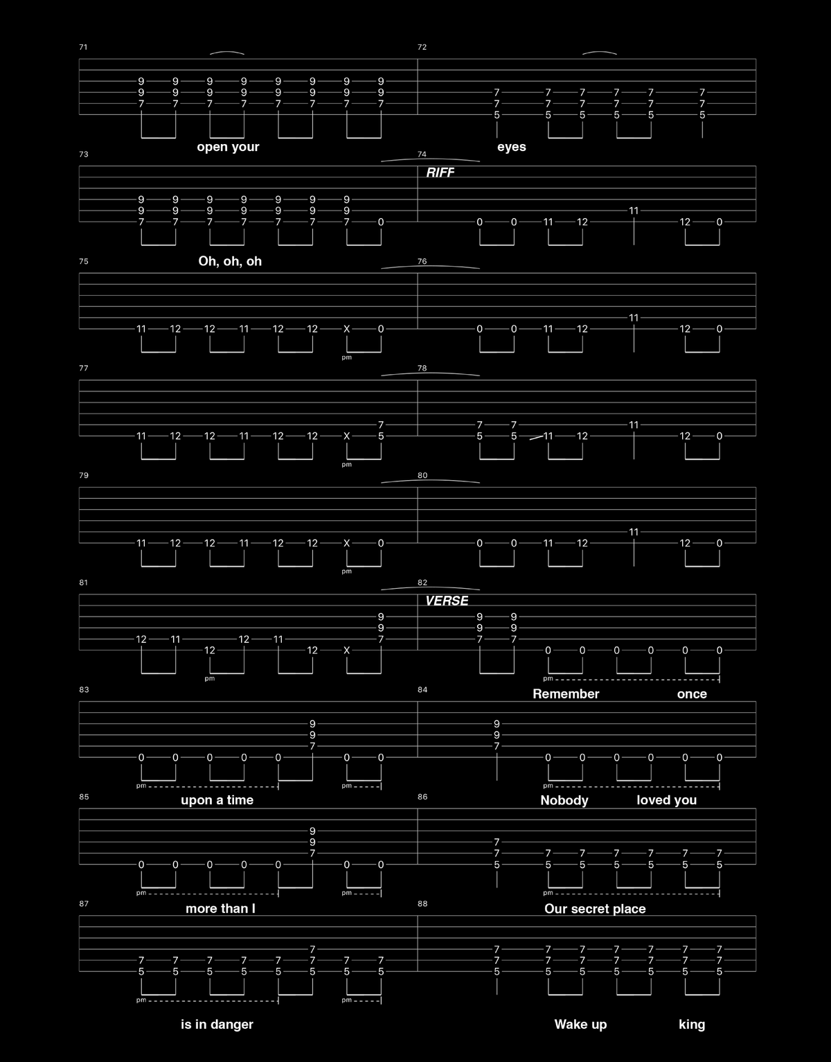 Volbeat - Leviathon guitar tab