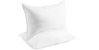 Best pillow: The Beckham Hotel Collection Gel Pillows in striped white