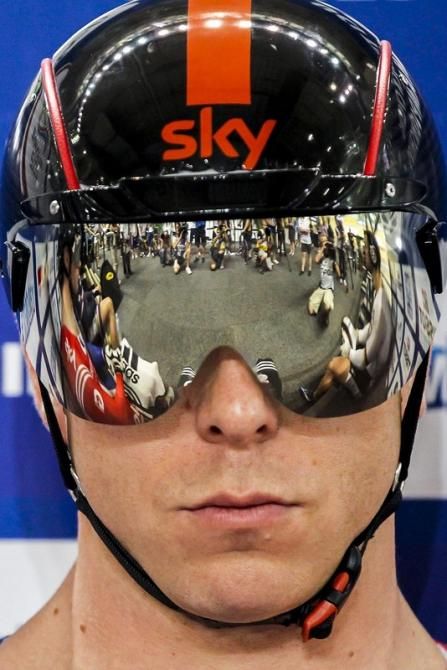 Able to instill fear into his competitiors Chris Hoy awaits the Keirin final at the World Championships in Melbourne.