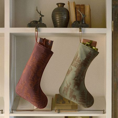 Lone Fox Cross-Stitch Stockings