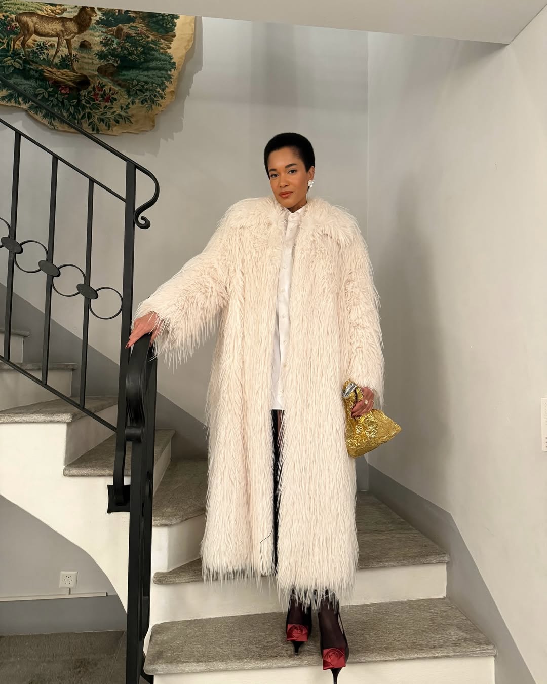 Tamu McPherson in Saint Laurent heels.