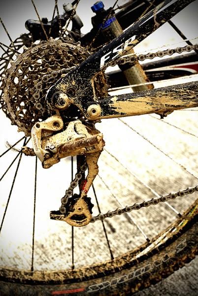 The drivetrains got a work over today and many racers complained of poor shifting due to the mud.