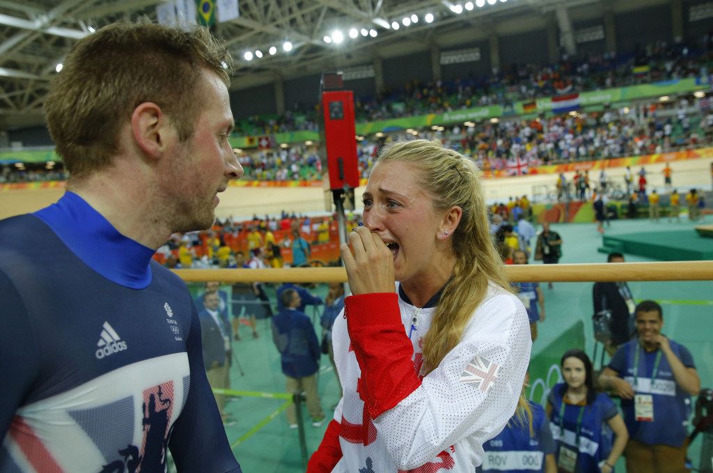 Laura Trott can't believe Jason Kenny's keirin victory