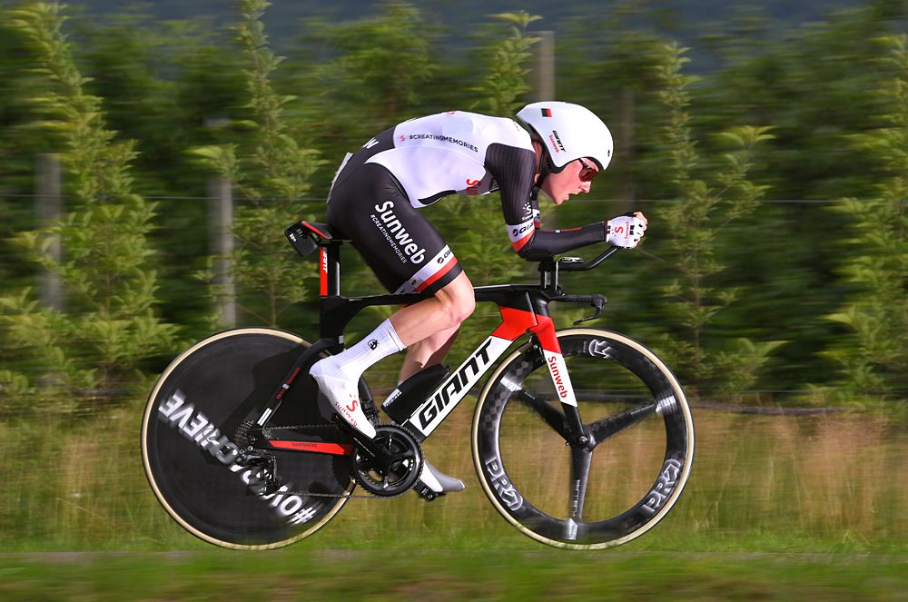 Sam Oomen (Sunweb) during the stage 16 time trial at the Giro d'Italia