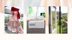collage of three methods to get rid of flies in the house