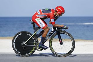 Nairo Quintana on stage 19 of the 2016 Vuelta a España. Photo: Yuzuru Sunada