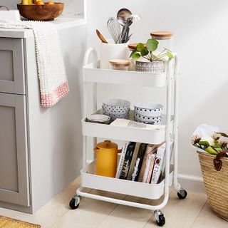 small home office ideas - Amazon Basics 3-Tier Rolling Utility or Kitchen Cart