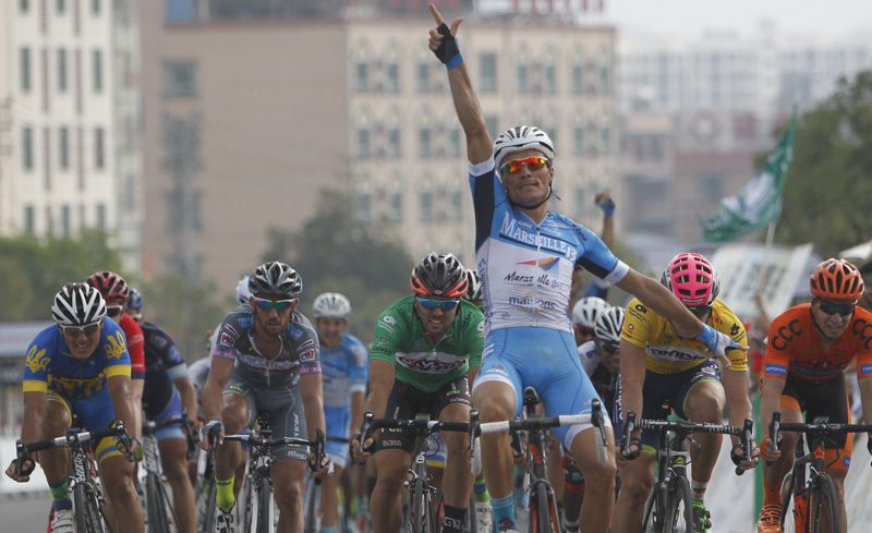 Benjamin Giraud wins stage 5 at the 2015 Tour of Hainan