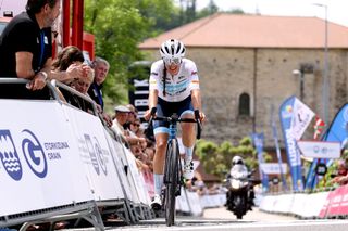 MALLABIA SPAIN MAY 14 Lucinda Brand of Netherlands and Team Trek Segafredo crosses the finishing line during the 1st Itzulia Women 2022 Stage 2 a 1179km stage from Mallabia to Mallabia 262m ItzuliaWomen UCIWWT on May 14 2022 in Mallabia Spain Photo by Gonzalo Arroyo MorenoGetty Images