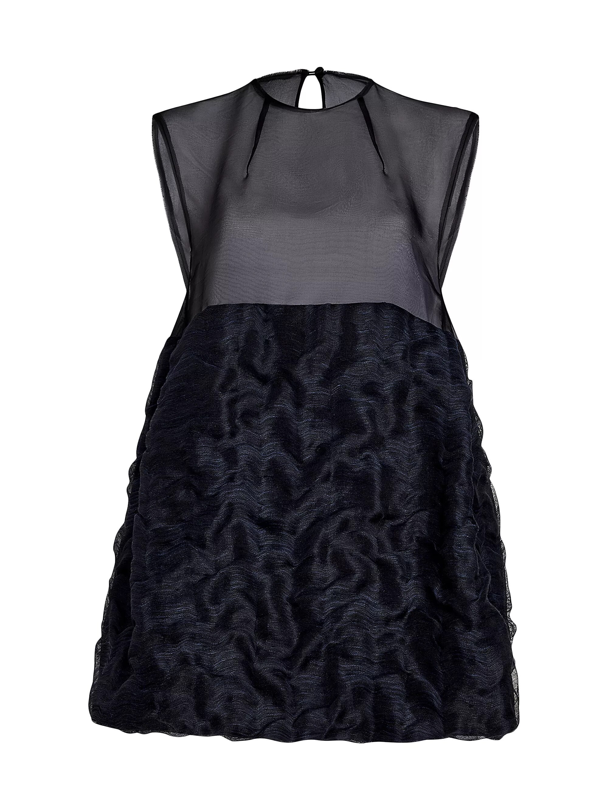 Blair Linen-Blend Sheer Minidress