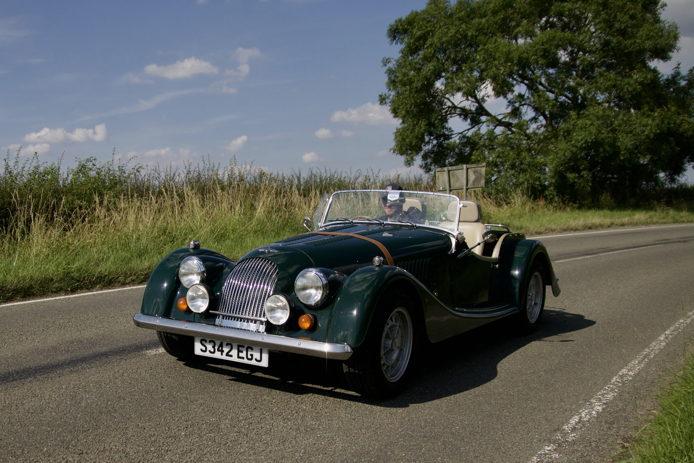 Images of an Austin Healey zooming around the Welland Valley
