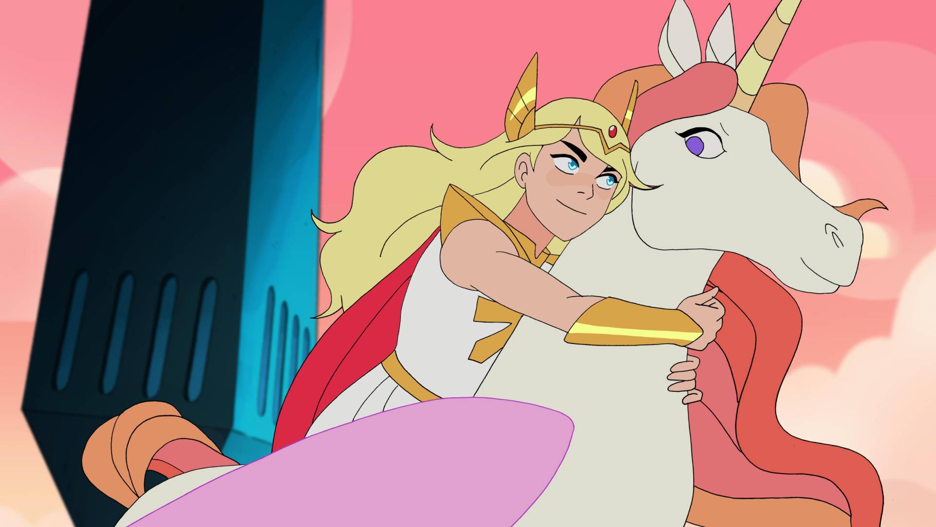 Adora and her trusty steed in She-ra: Princess of Power