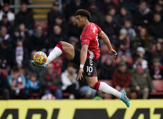 Southampton’s Che Adams during the Premier League match at St Mary’s, Southampton. Picture date: Saturday February 19, 2022