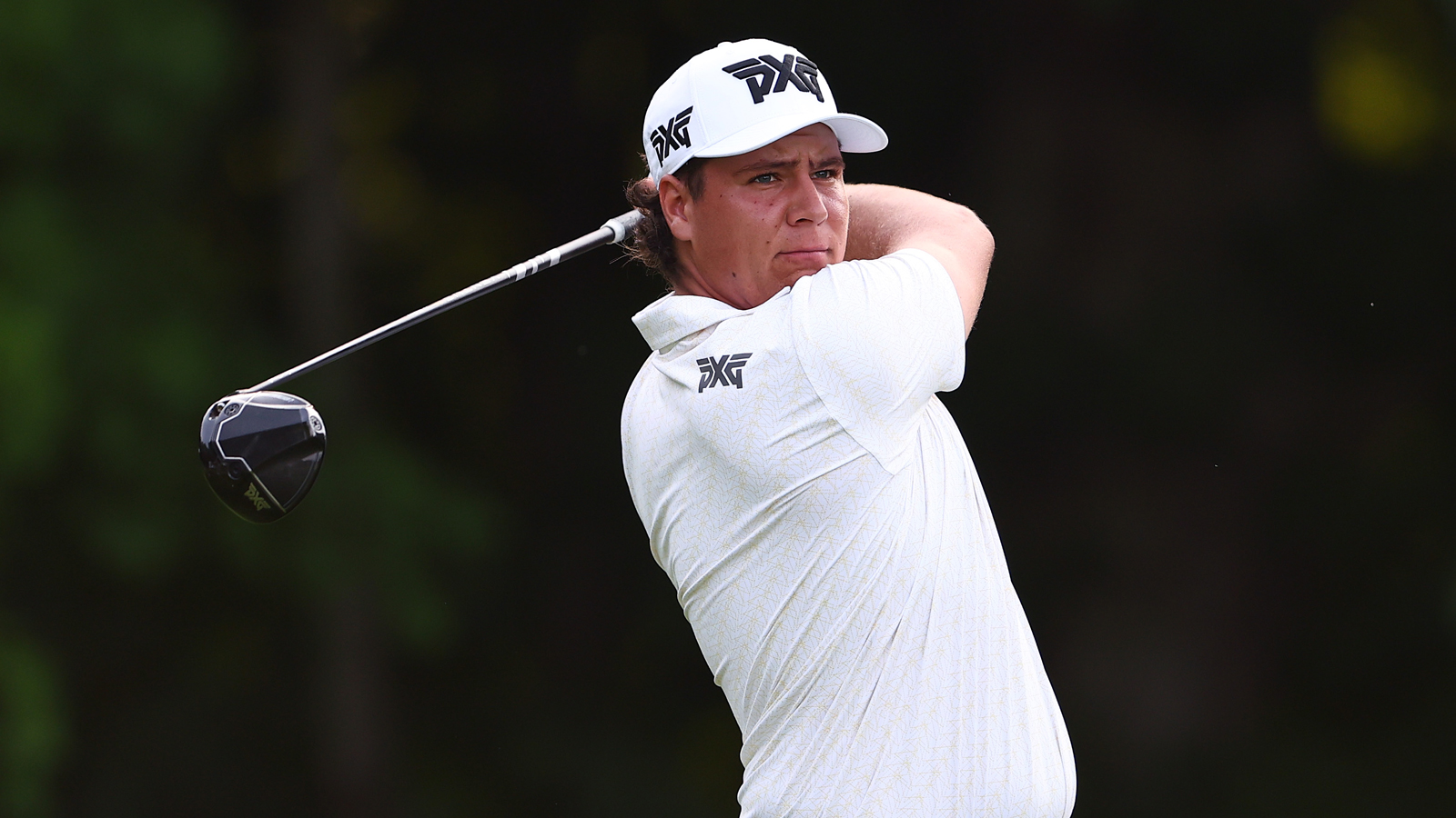 Aldrich Potgieter hits a driver off the tee