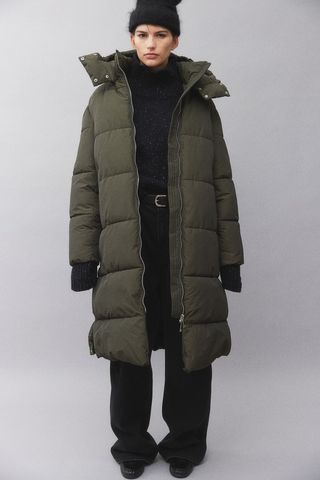 Water-Repellent Puffer Coat