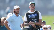 Tommy Fleetwood and Ian Finnis at the 2024 Dubai Desert Classic