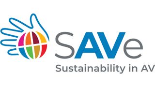 The Sustainability in AV logo.