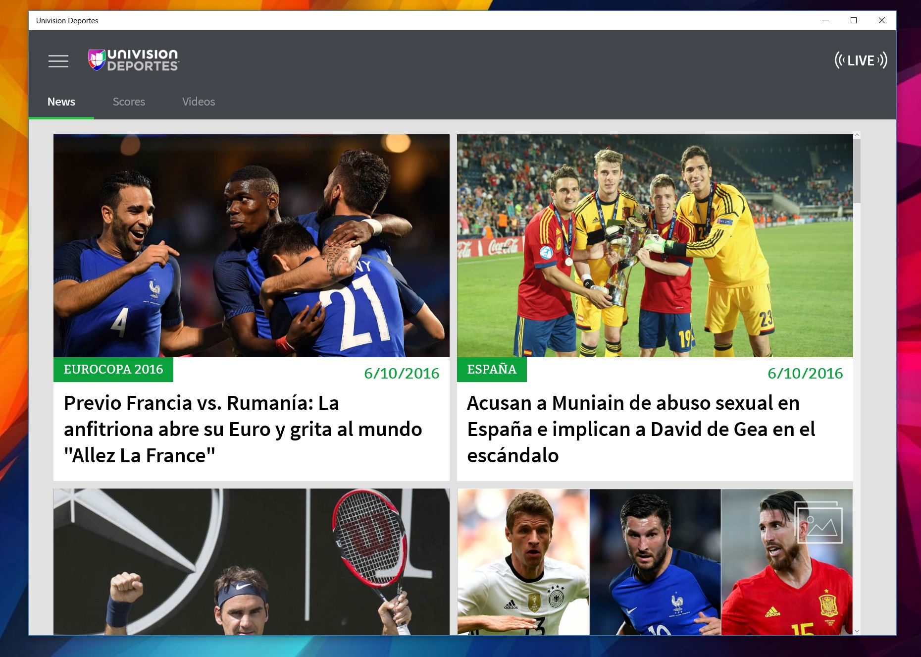 Univision Desportes for Windows 10