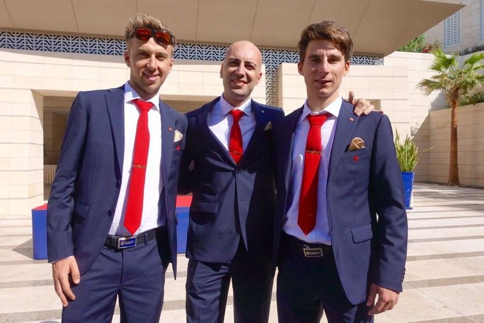 Ondrej Cink and Niccolo Bonifazio with Alex Carera
