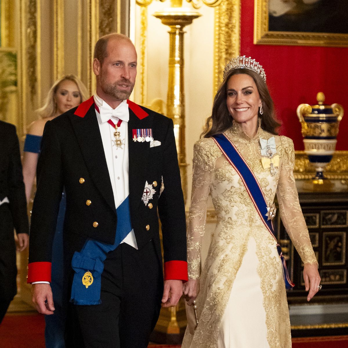 The Prince and Princess of Wales attend the State Banquet during President Donald Trump&#039;s visit to the UK