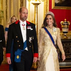 The Prince and Princess of Wales attend the State Banquet during President Donald Trump's visit to the UK