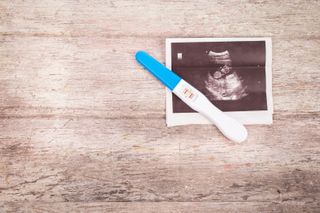 A pregnancy test and an ultrasound scan.