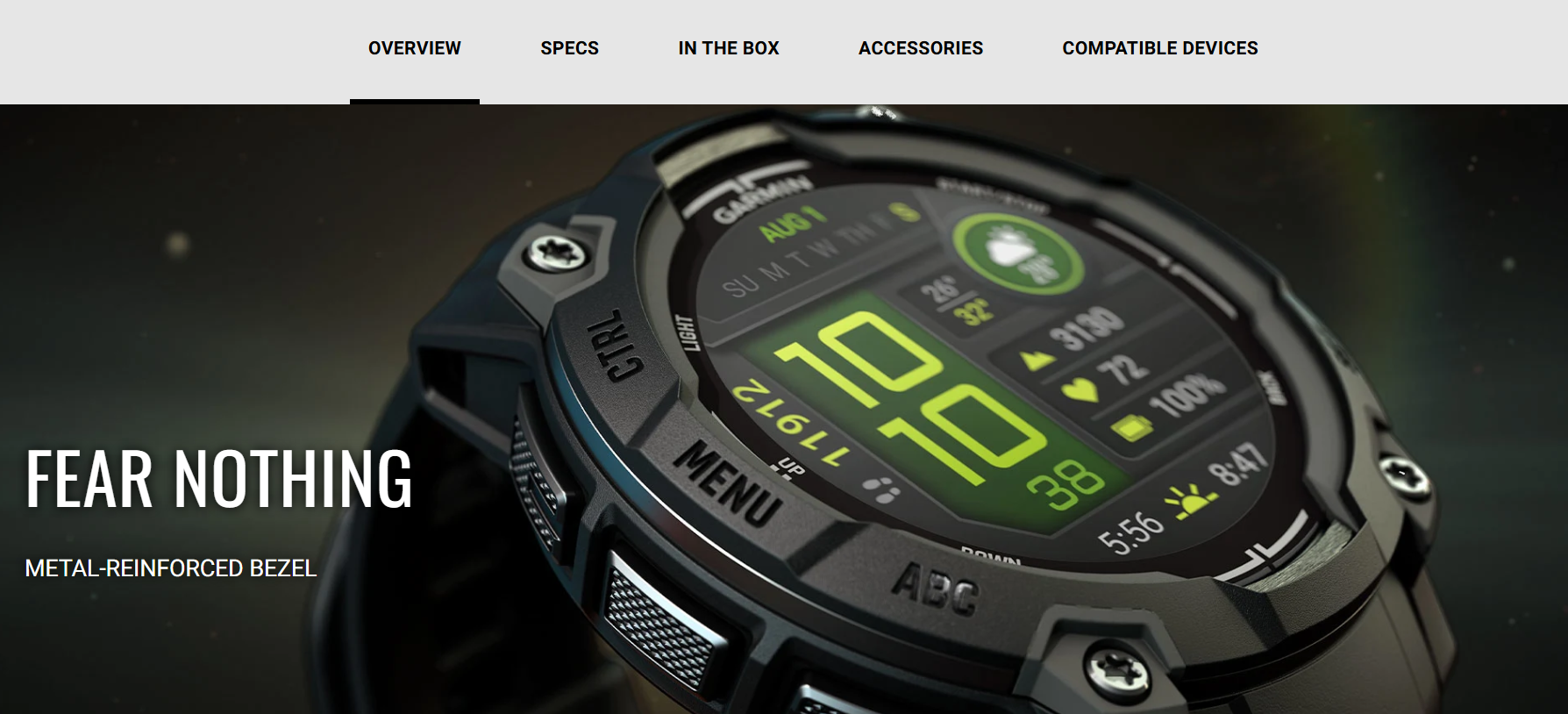 Garmin promotional shots of the Instinct 3 and Fenix 8