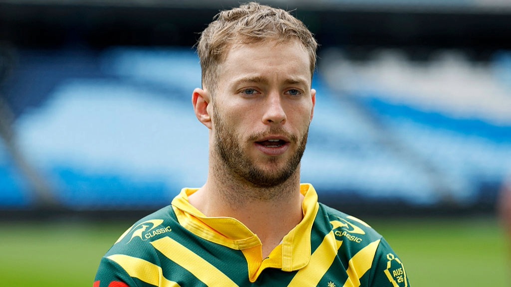 Sam Walker, wearing the green and gold of Australia.