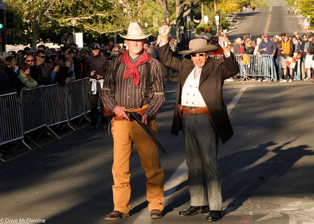 The race was started by western characters with guns