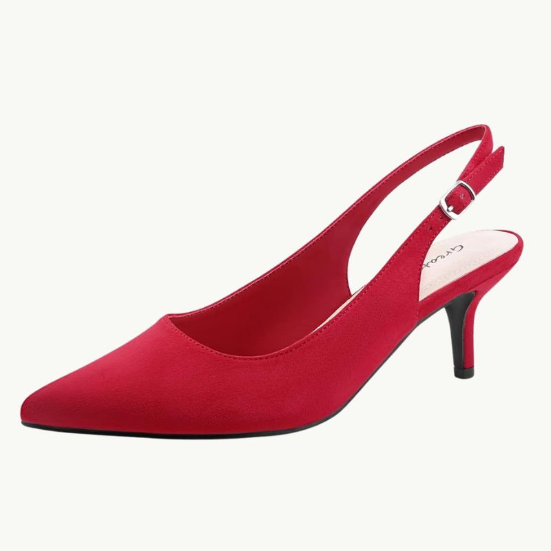 Image of red slingback heels