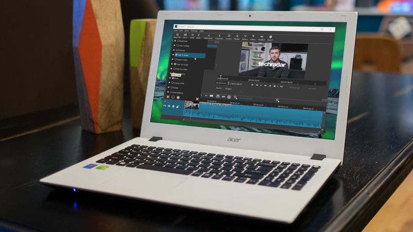 Laptop on desk