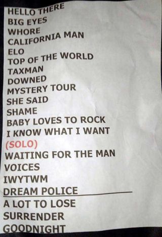 Cheap Trick setlist, The Cavern, Liverpool