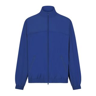 Skims Track Woven Nylon Oversized Jacket | Cobalt