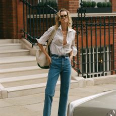 Button-up and jeans outfit