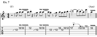 A music example for Guitar Player's Steve Lukather lesson