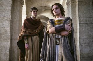Domina stars Tom Glynn-Carney and Oliver Huntingdon playing the younger Gauis and Agrippa.