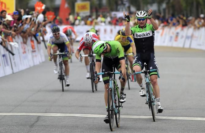 Theo Bos (Belkin) wins stage 2 in Langkawi