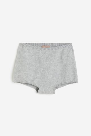 Fine-knit Mini Shorts