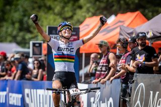 Pauline Ferrand-Prevot finishes MTB World Cup series with win at Val di Sole